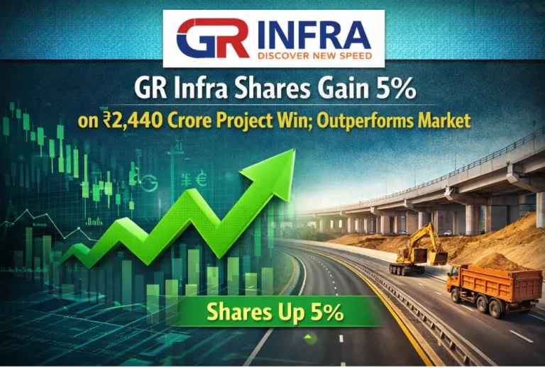 GR Infra shares gain 5% on ₹2,440 crore project win; outperforms market