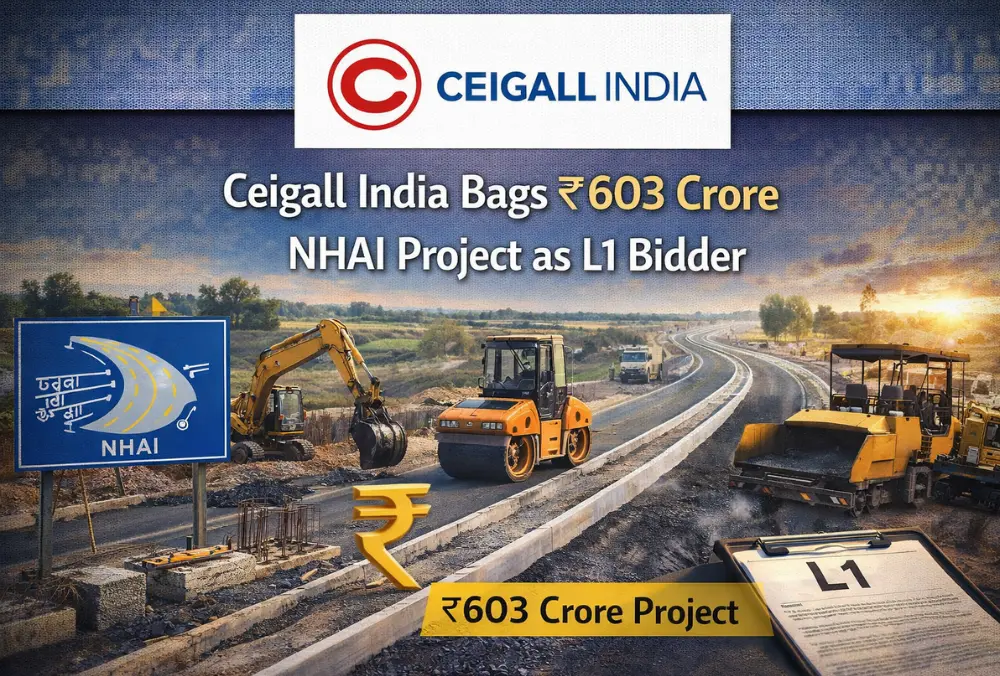 ceigall india bags ₹603 crore nhai project l1 bidder
