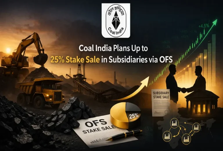 Coal India Plans Up to 25% Stake Sale in Subsidiaries via OFS