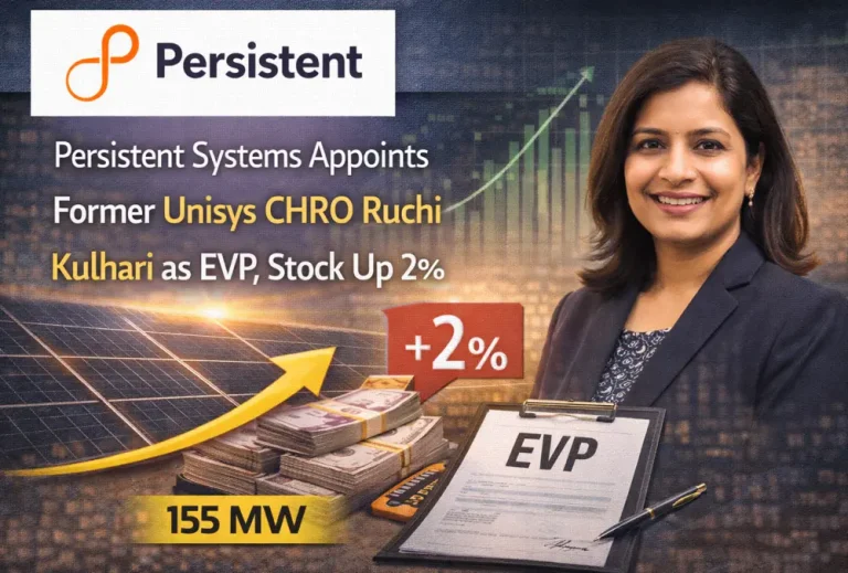 Persistent Systems Appoints Former Unisys CHRO Ruchi Kulhari as EVP, Stock Up 2%
