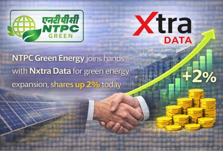 NTPC Green Energy joins hands with Nxtra Data for green energy expansion, shares up 2% today