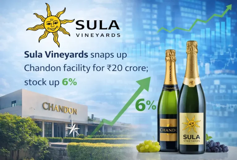Sula Vineyards snaps up Chandon facility for ₹20 crore; stock up 6%