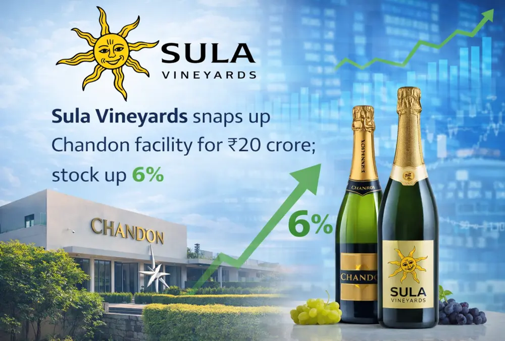 Sula Vineyards acquires Chandon facility for ₹20 crore, stock up 6%
