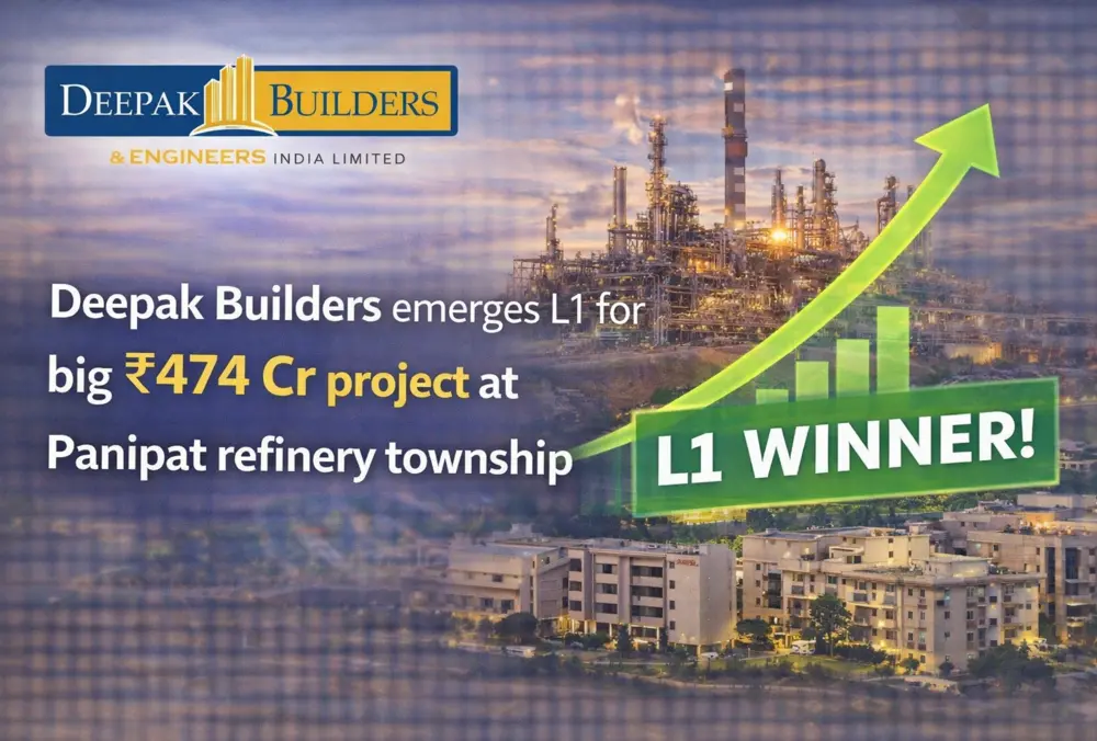 Deepak Builders emerges L1 for ₹474 crore Panipat refinery township project