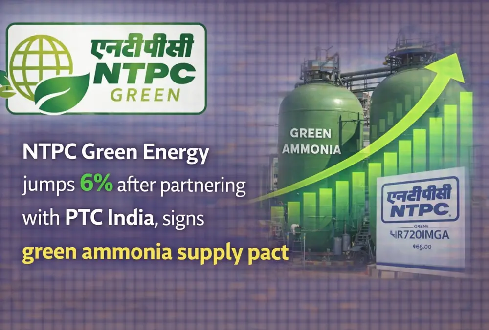 NTPC Green Energy rises after green ammonia supply pact with PTC India