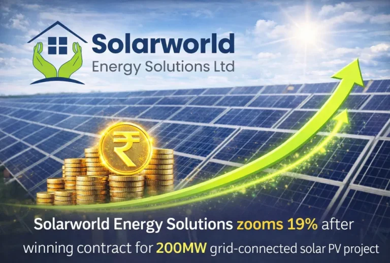 Solarworld Energy Solutions zooms 19% after winning contract for 200MW grid-connected solar PV project