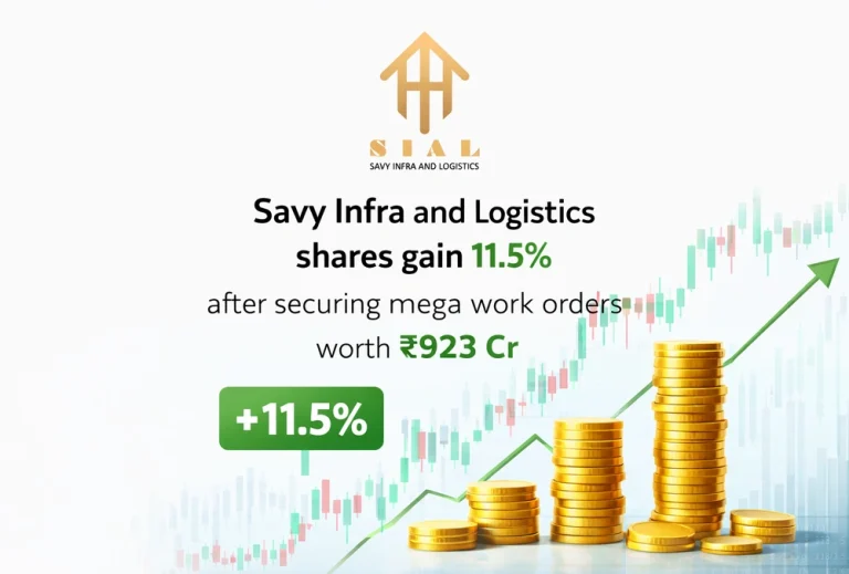 Savy Infra and Logistics shares gain 11.5% after securing mega work orders worth ₹923 Cr