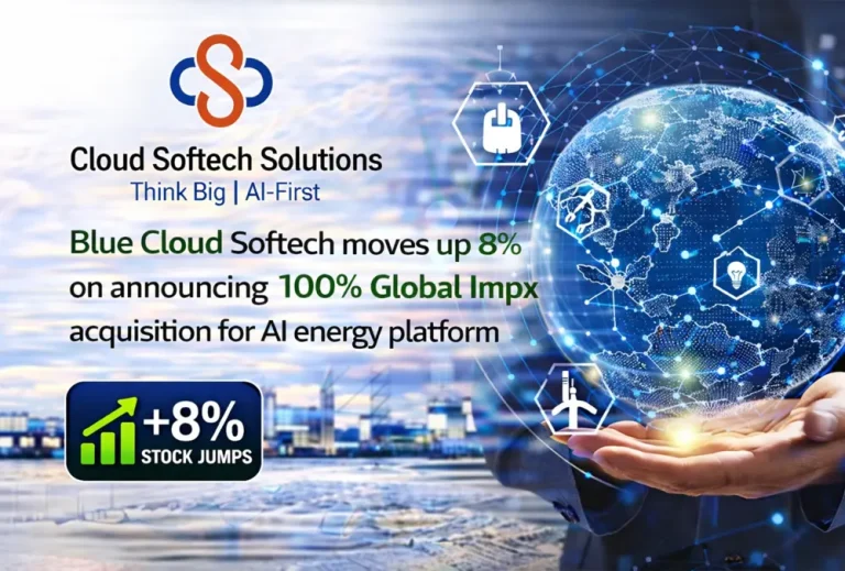 Blue Cloud Softech moves up 8% on announcing 100% Global Impx acquisition for AI energy platform