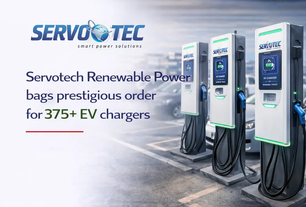 Servotech wins order for 375+ EV chargers