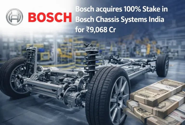 Bosch acquires 100% Stake in Bosch Chassis Systems India for ₹9,068 Cr