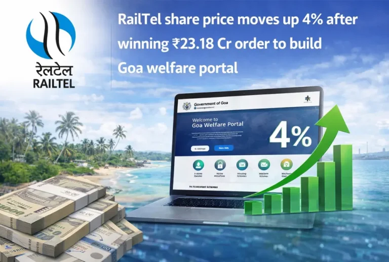 RailTel share price moves up 4% after winning ₹23.18 Cr order to build Goa welfare portal