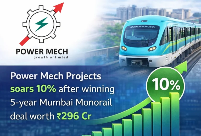 Power Mech Projects stock jumps 10% after winning 5-year Mumbai Monorail operations deal worth ₹296 Cr