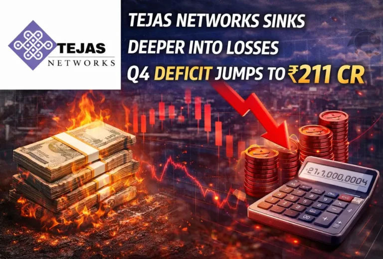 Tejas Networks sinks deeper into losses, Q4 deficit jumps to ₹211 Cr