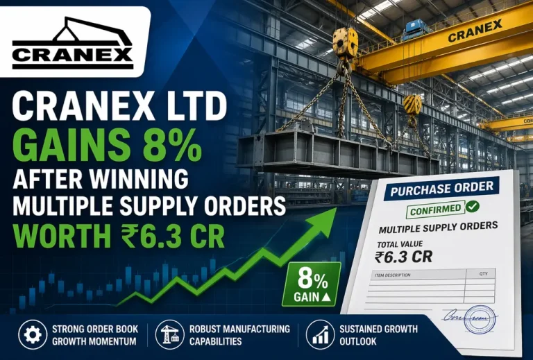 Cranex Ltd gains 8% after winning multiple supply orders worth ₹6.3 Cr