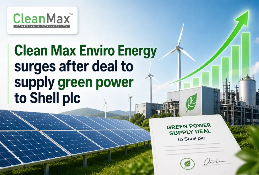 CleanMax Enviro shares rise after green power deal with Shell