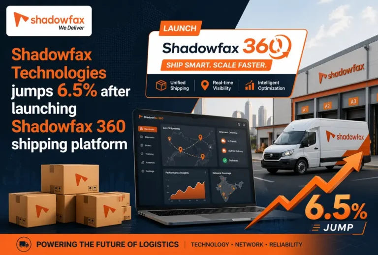 Shadowfax Technologies jumps 6.5% after launching Shadowfax 360 shipping platform