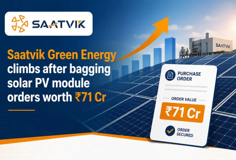 Saatvik Green Energy climbs after bagging solar PV module orders worth ₹71 Cr