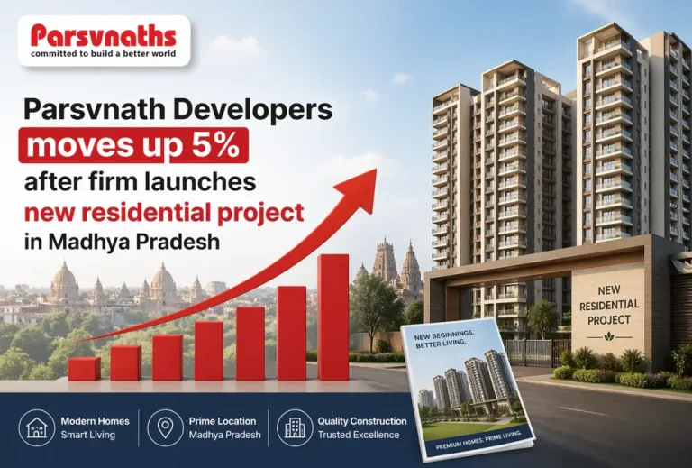 Parsvnath Developers moves up 5% after firm launches new residential project in Madhya Pradesh