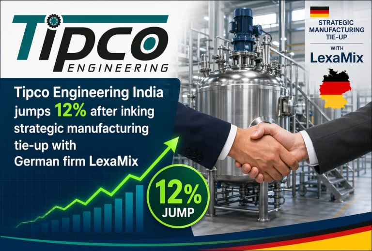 Tipco Engineering India jumps 12% after inking strategic manufacturing tie-up with German firm LexaMix