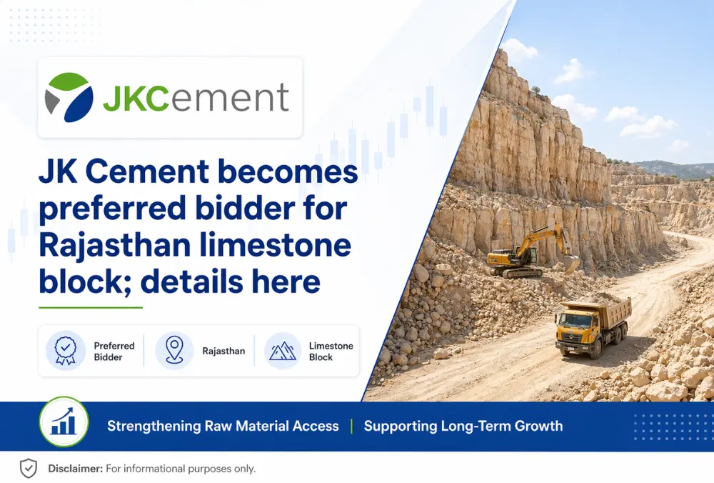JK Cement preferred bidder Rajasthan limestone block
