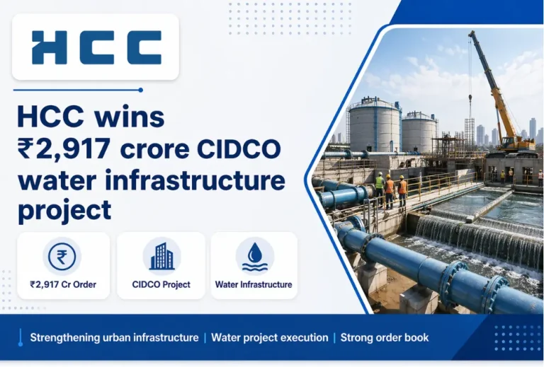 HCC wins ₹2,917 crore CIDCO water infrastructure project