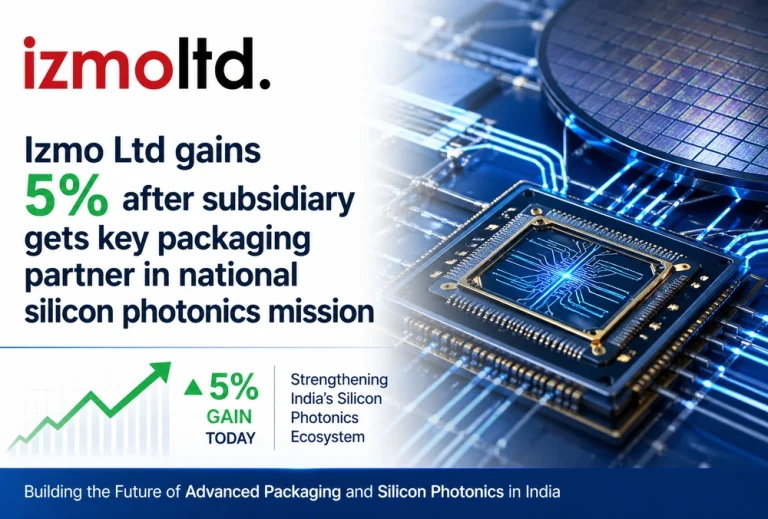 Izmo Ltd gains 5% after subsidiary gets key packaging partner in national silicon photonics mission