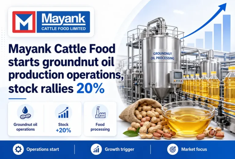 Mayank Cattle Food starts groundnut oil production operations, stock rallies 20%