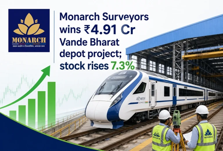Monarch Surveyors wins ₹4.91 Cr Vande Bharat depot project; stock rises 7.3%