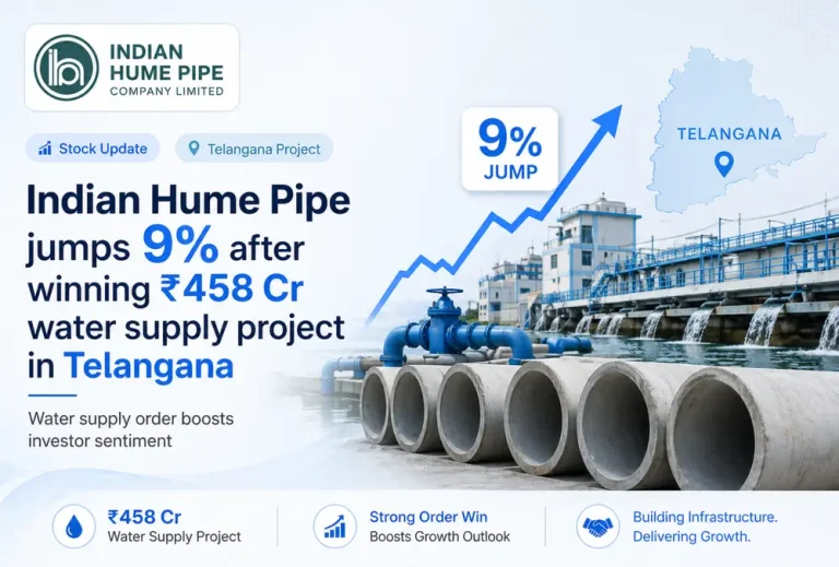 Indian Hume Pipe jumps 9% after winning ₹458 Cr water supply project in Telangana