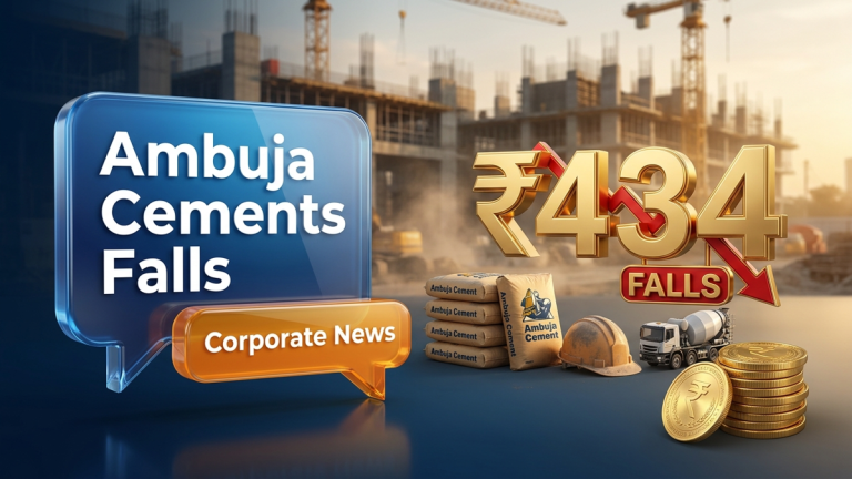 Ambuja Cements shares fall after weak EBITDA and margin pressure. Key highlight: 2.5% drop to ₹434. Full details on impact and outlook as of May 2026.