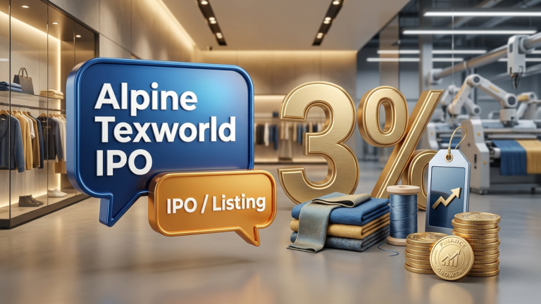 Alpine Texworld IPO subscription status reflected low risk appetite as NSE data showed 3% bidding in the first session. Listing gains depend on momentum.