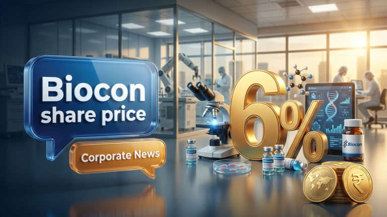 Biocon share price today gained as institutional buyers absorbed 9.2 crore shares via a massive pre-open block trade. Analysts anticipate a valuation re-rating.