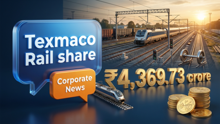Texmaco Rail share price today rose as the ₹4,369.73 crore firm signed a European tech tie-up for rail upgrades. New signalling tech may expand the order book.