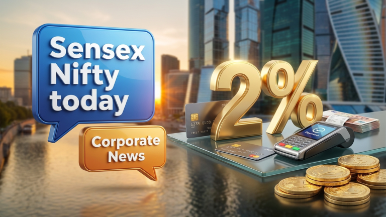 Sensex Nifty today news saw indices gain as oil prices eased pressure on corporate margins. Investors now await key domestic inflation data.