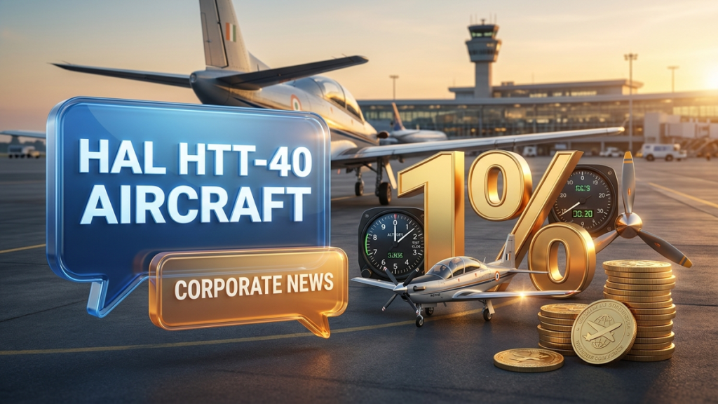 HAL HTT-40 aircraft delivery news: Stock Gains 1% as IAF Supply Starts