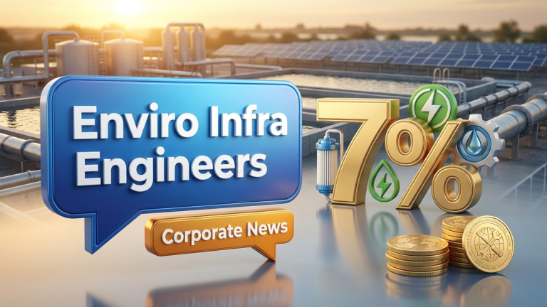 Enviro Infra Engineers share price today rallied as the firm's market cap hit 3,443.02 crore after new deals. Investors eye project execution timelines.