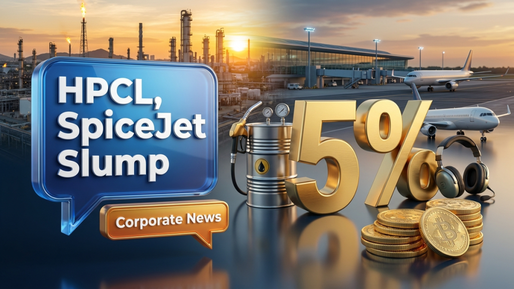 HPCL, SpiceJet Slump — Brent Crude at $110 Drags Airlines, Paint Stocks