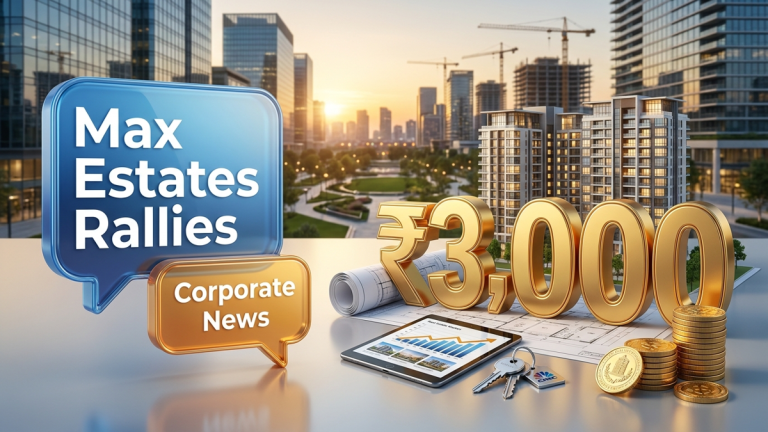 Max Estates Ghaziabad project news lifted the firm's market cap to 9,844.24 crore via its strategic entry into the NCR. Watch for pre-sales trends in 2026.