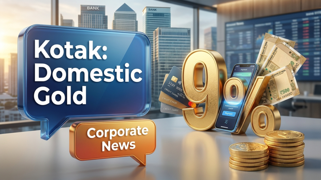 Kotak: Domestic Gold Prices Surge 9% — India Gold Imports 2026 Tumble
