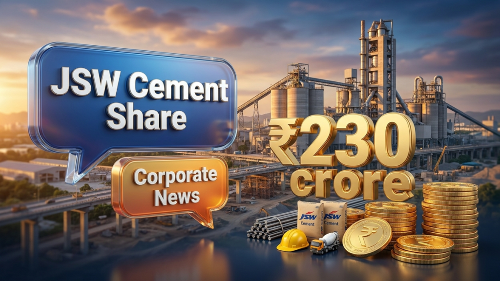 JSW Cement Share Price Dips — ₹230 crore GST नोटिस से निवेशक चिंतित