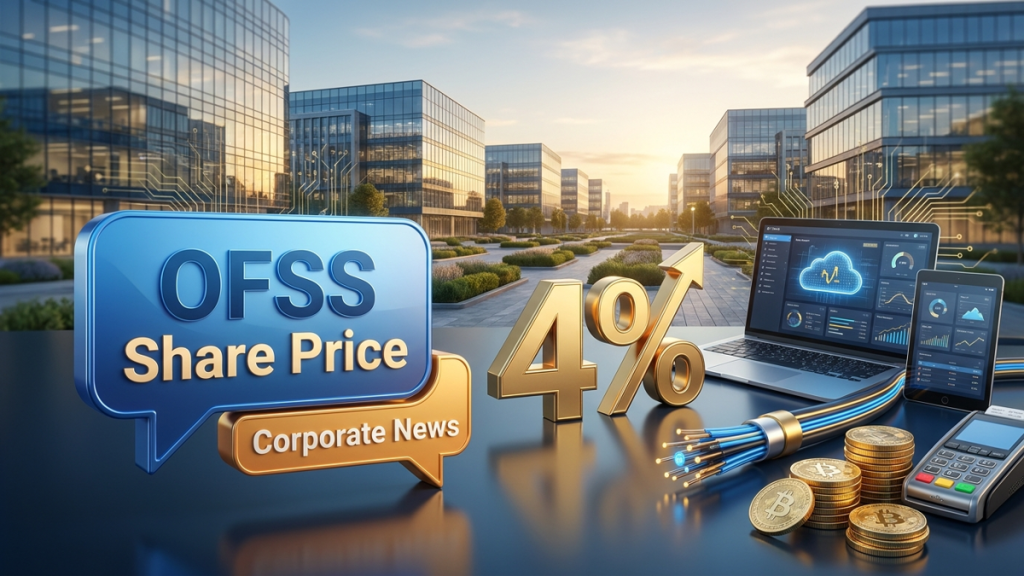 OFSS Share Price में 4% की गिरावट — फोर्स मेज्योर क्लॉज से ग्रोथ आउटलुक पर अनिश्चितता