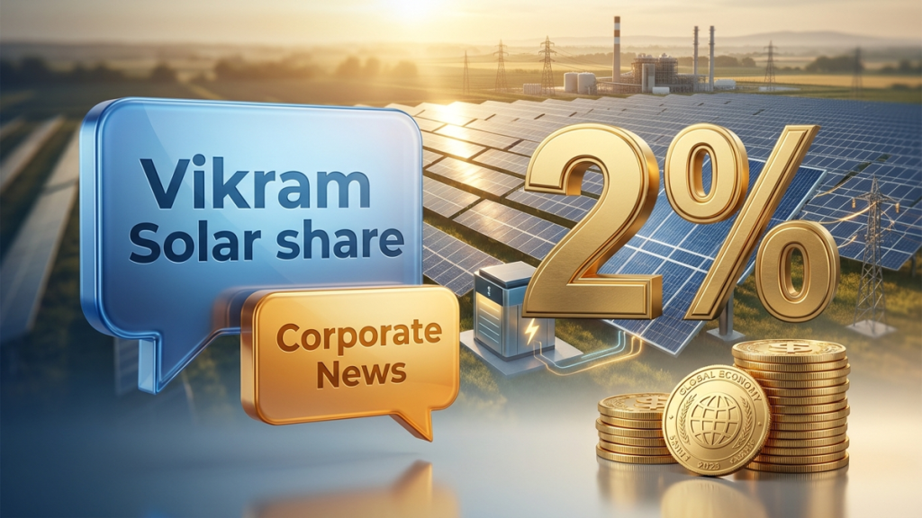 Vikram Solar share price today: मॉड्यूल आपूर्ति ऑर्डर मिलने से शेयरों में आई तेजी