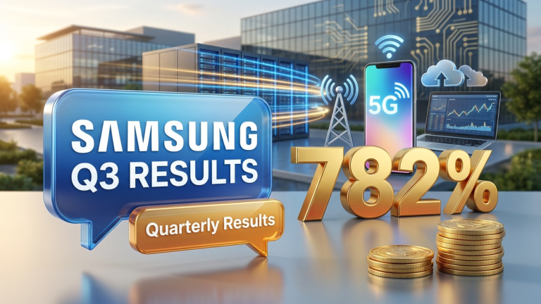 Samsung Q3 results showed the firm achieved a 782% profit spike as global data centres ramped up AI chip orders. Analysts eye margins in future quarters as the company expands its semiconductor footprint.