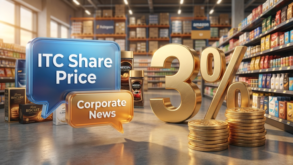 ITC Share Price Today: Stock Slumps 3% — Supply Overhang Hits Street